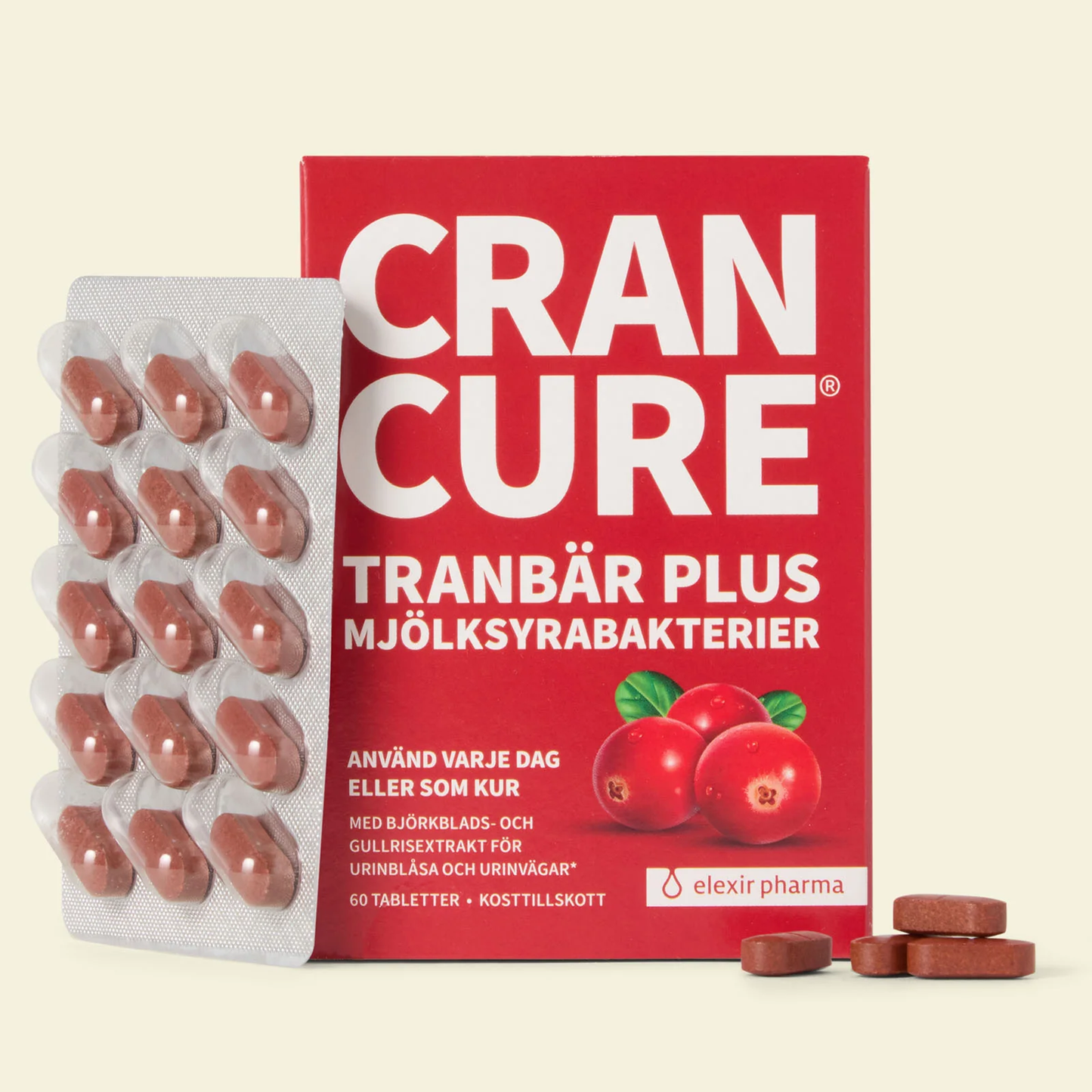 「Elexir Cran Cure Cranberry Plus Lactic Acid Bacteria」60 tablets