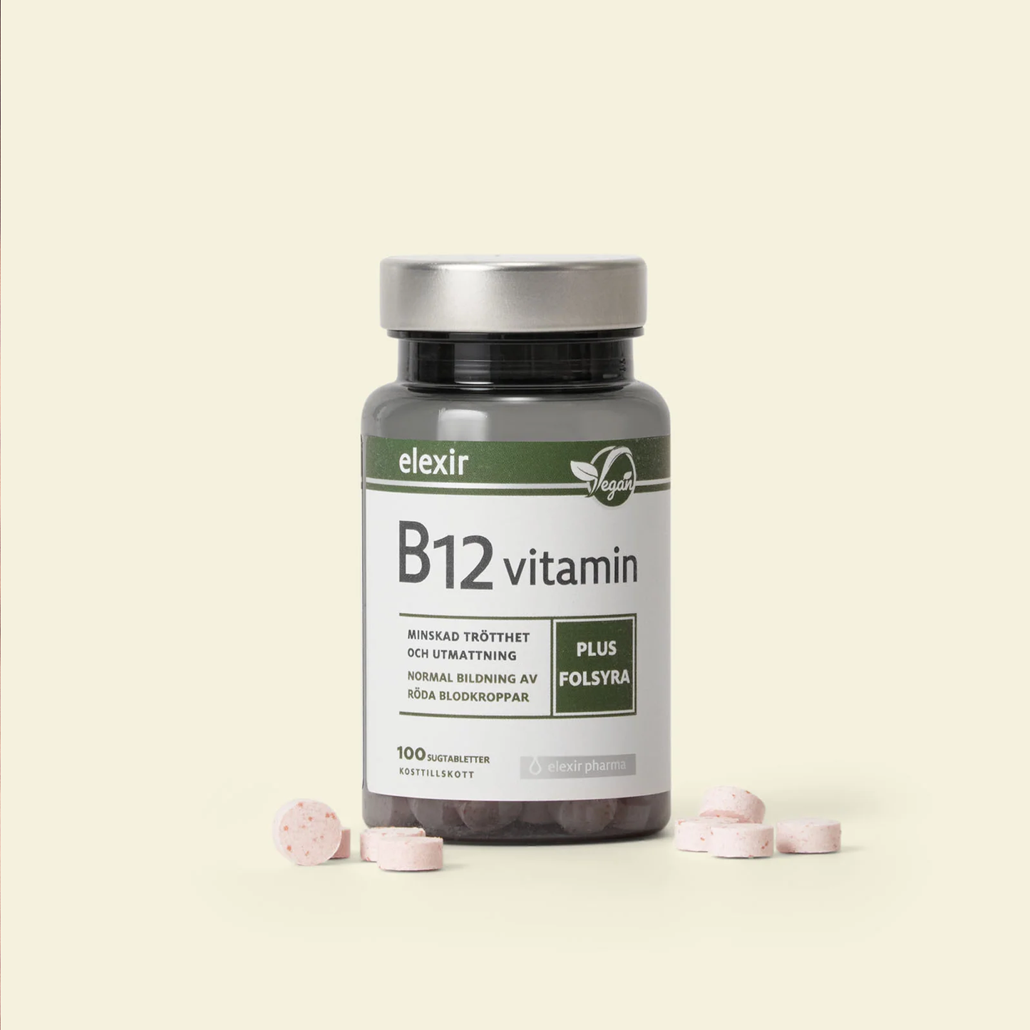 「Elexir Vitamin B12 Vegan」100 tablets