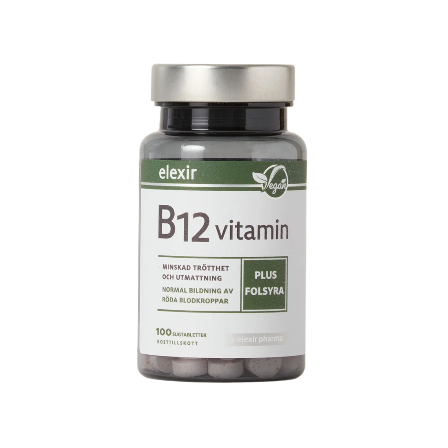 「Elexir Vitamin B12 Vegan」100 tablets
