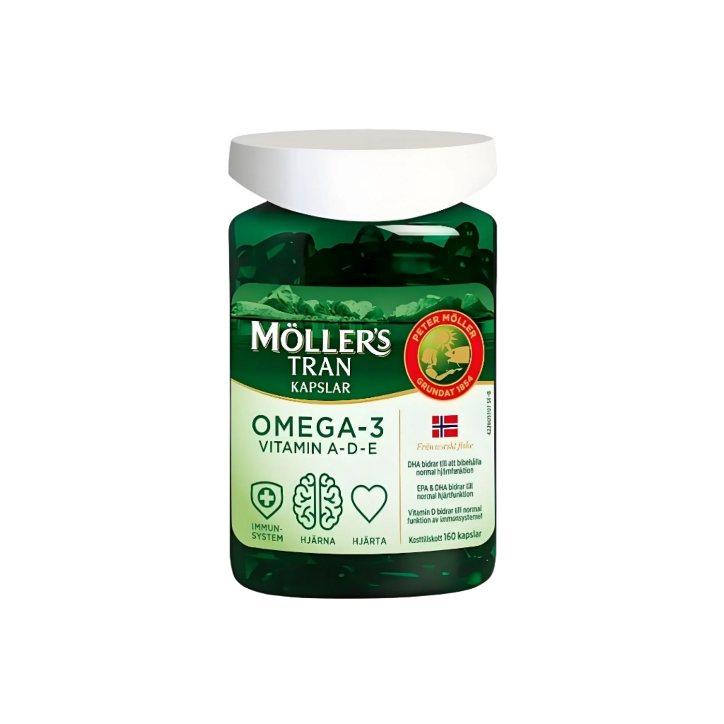 「Möllers Tran Cod Liver Oil」160 capsules
