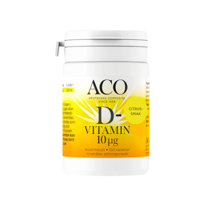 ACO Vitamin D 10µg Citrusmak 100 tabletter