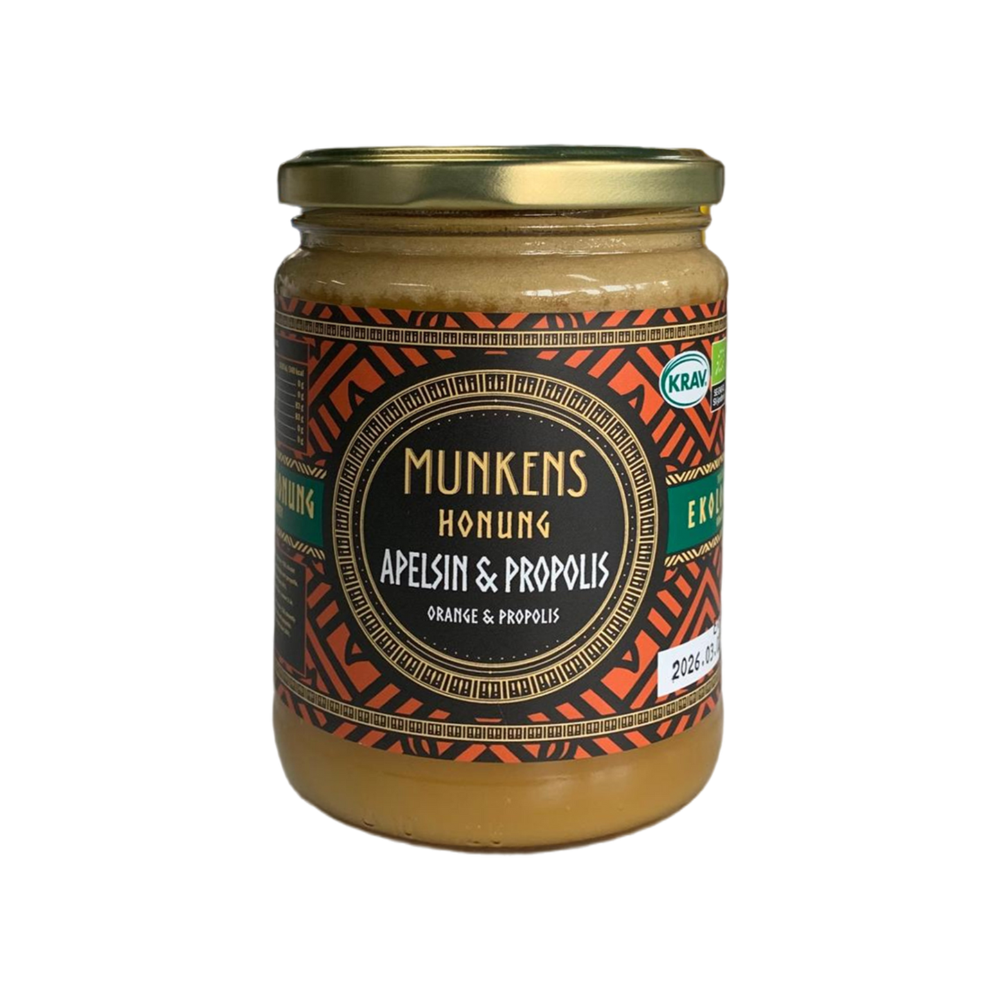 「Munkens Swedish Organic Honey Orange & Propolis」500g