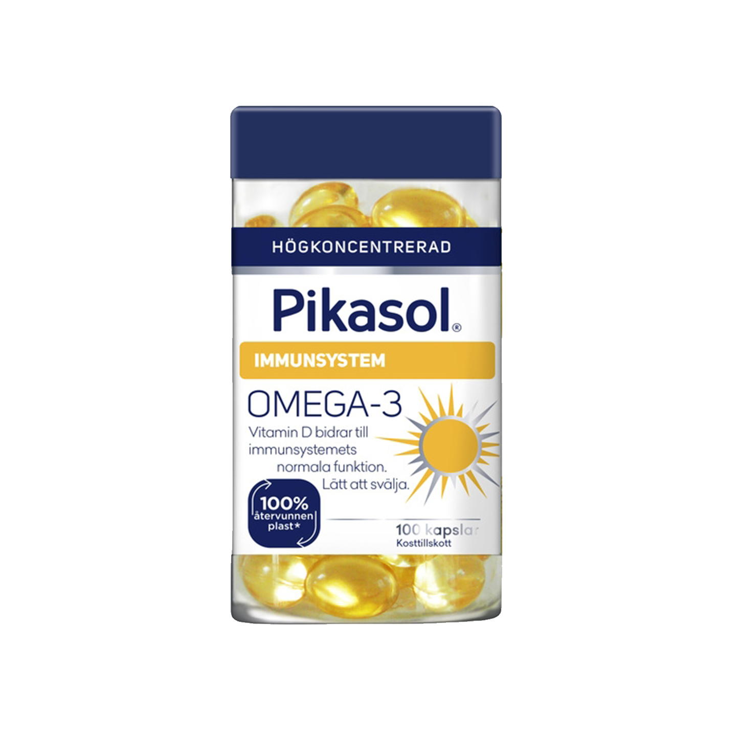 Pikasol Immunsystem Omega-3 100 kapslar