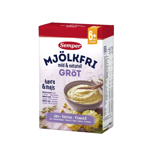 Semper mjölkfri gröt naturell 6M 400g