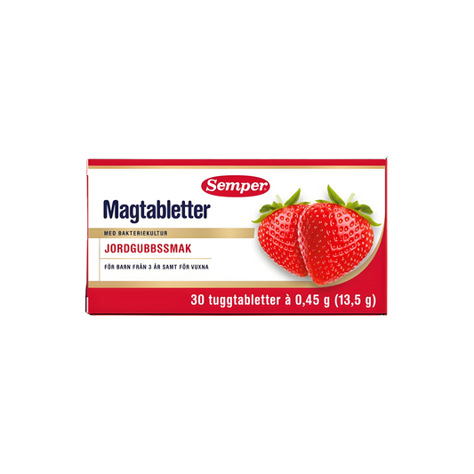 Semper Magtabletter Jordgubb 30 tabletter